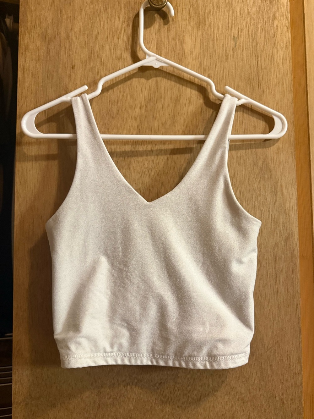 Abercrombie & Fitch White V-Neck Cropped Camisole